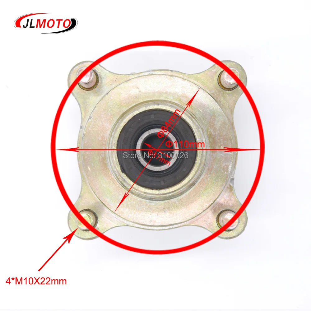 Передняя Ступица дискового тормоза 110 мм * 4 M10 подходит для китайского kandi 150cc 200cc