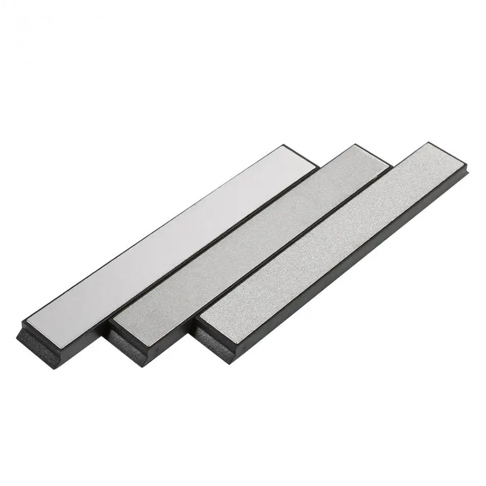 3Pcs 240/600/1000 Grit Diamond Knife Sharpener Kitchen Tools Sharpening Stone Fixed Angle Knives Whetstone With Anti-Slip Base | Дом и сад