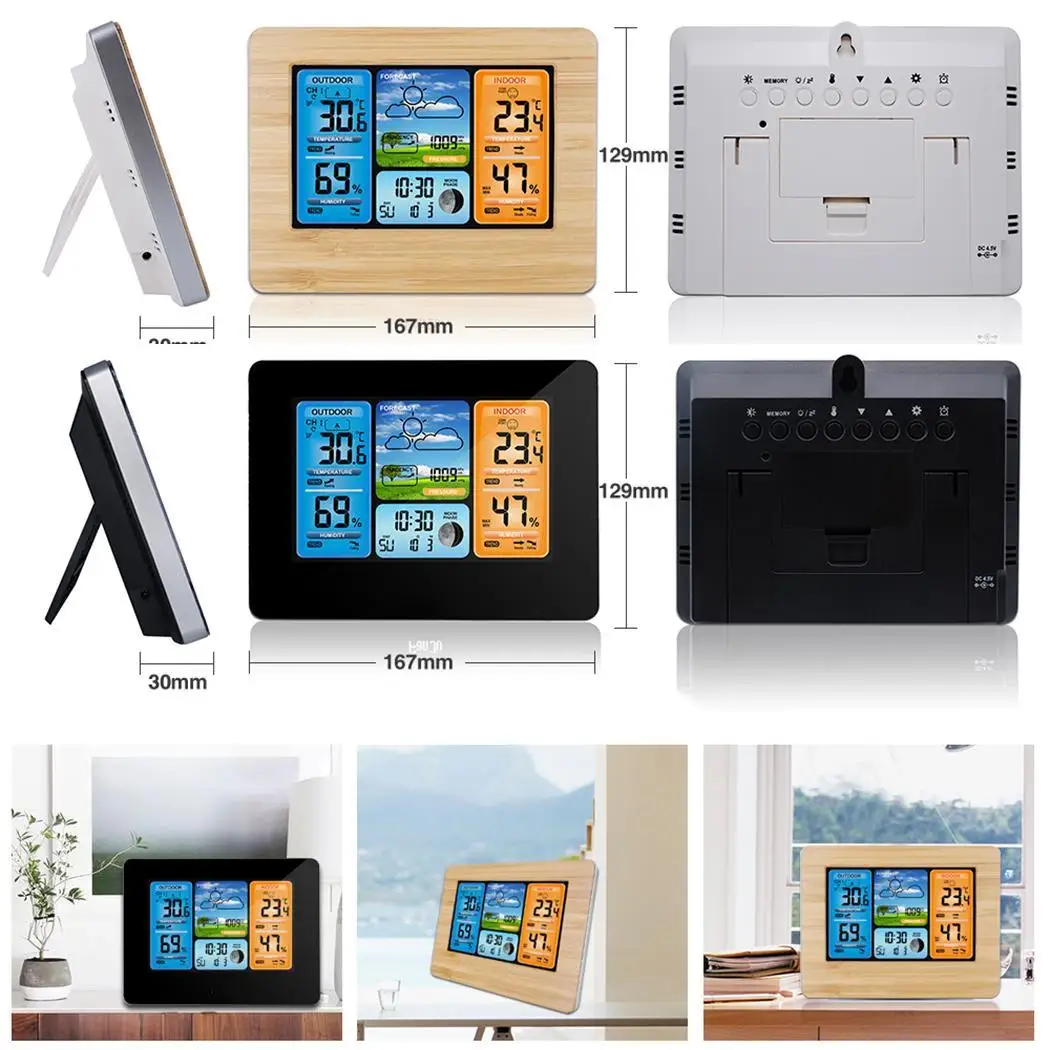 Wi-Fi Weather Clock Multifunction электронный будильник прогноз погоды вечный календарь горит