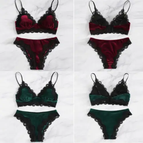 Комплект из 2 предметов кружевное нижнее белье с вырезами бюстгальтер эффектом