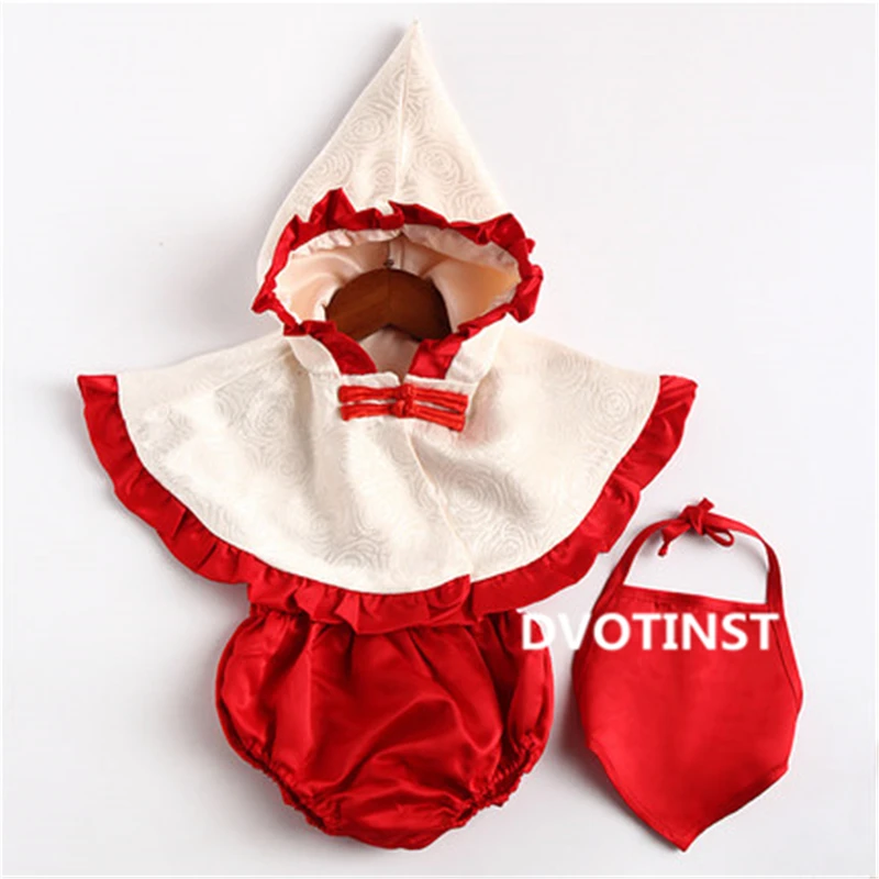 Dvotinst Newborn Baby Girls Photography Props Lace Dresses Hat Bonnet+Outfits Set Fotografia Costume 3-9M Studio Photo |