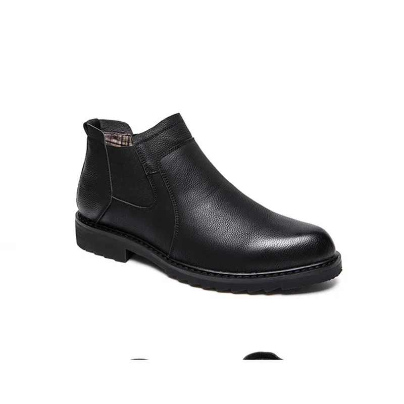 Cow Suede Chelsea Boots Men Sneakers High Quality Ankle Shoes Leather Winter Work Zapatos Hombre | Обувь