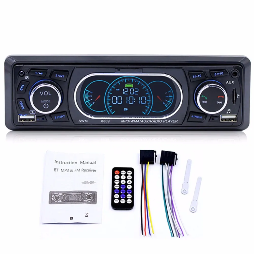 Автомобильное радио 4 '཈ V 4x60 W MP3 плеер Bluetooth USB TF AUX FM один 1 Din автомобильный