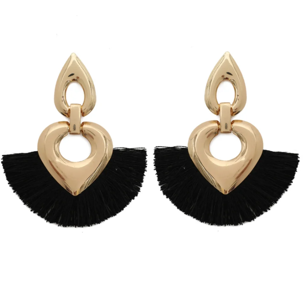 Женские серьги с кисточками в форме сердца модные женские Простые длинные