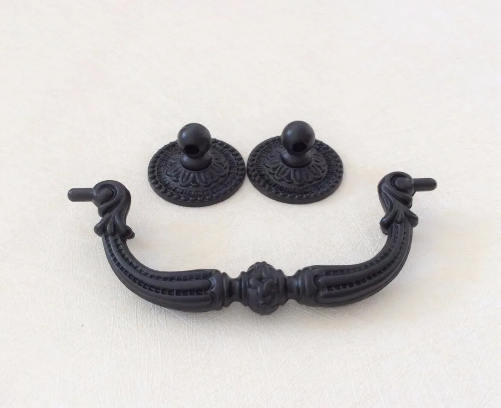 Unique Drawer Pull Dresser Handles Chic Black Bail Door Pulls / Countryside Cabinet Kitchen Hardware 96mm | Обустройство дома