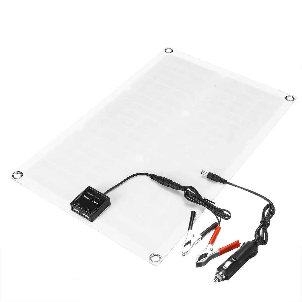 

Solar Cells Charger 2USB Output Solar Panel Solar Cells Poly Solar Panel 10/20/30/40/50A controller for Car Yacht 12V Battery