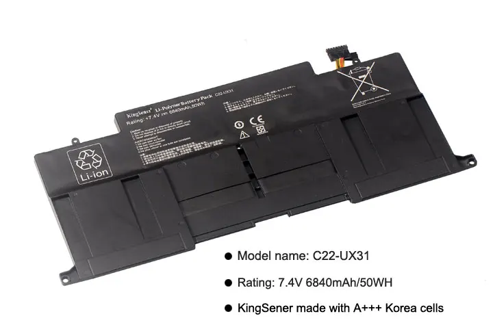 KingSener Новинка Φ Zenbook UX31 UX31A UX31E 7 4 в 50 Вт/ч/6840 мАч|Аккумуляторы для ноутбуков| |