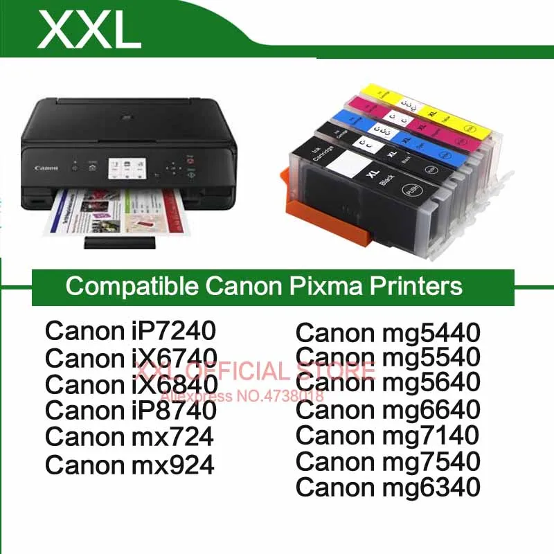 Чернильный картридж для принтера Canon mg7140 mg5540 mg5640 mg 7140 5540 5640 чернильные картриджи