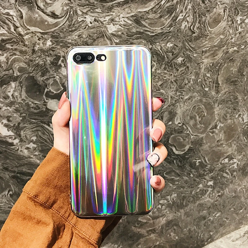 KISSCASE Лазерная обесцвечивание телефонные чехлы для iPhone 8 7 6 6s плюс крышка супер