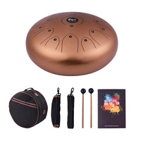 professional 14 inch 15 tone steel tongue drum hand pan drum c key percussion instrument with drum mallets carry bag