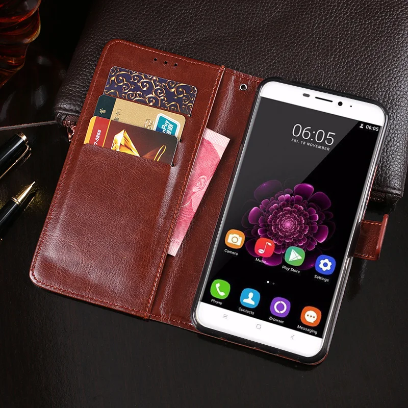 Для Oukitel U20 Plus чехол Роскошный кожаный для телефона Защитный флип Чехол кошелек с
