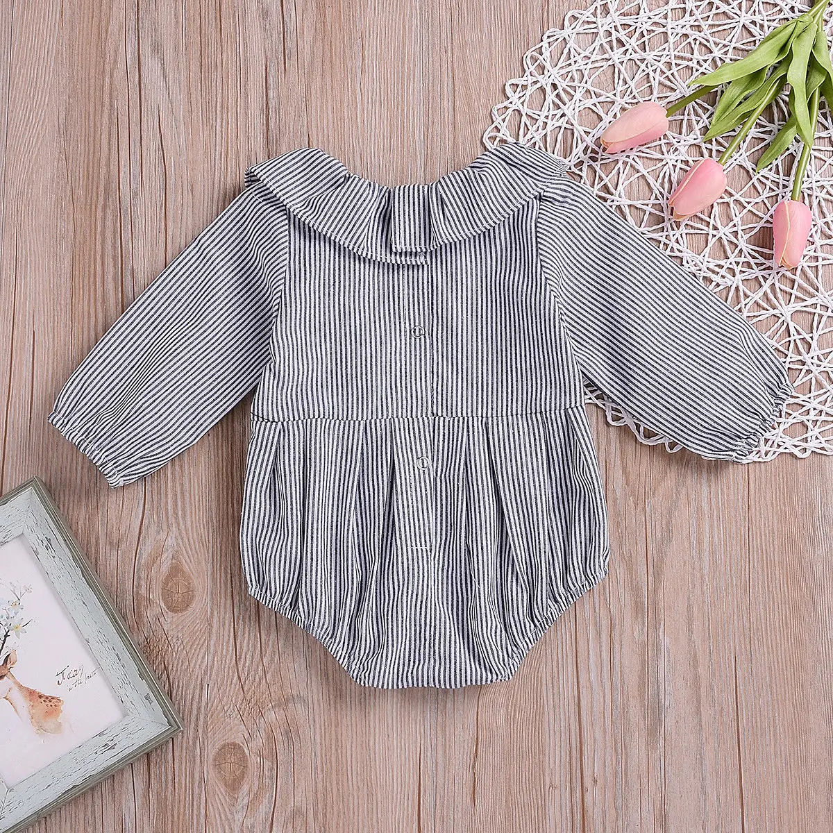 Комбинезон Emmababy в полоску без рукавов для новорожденных девочек 0-18 месяцев |