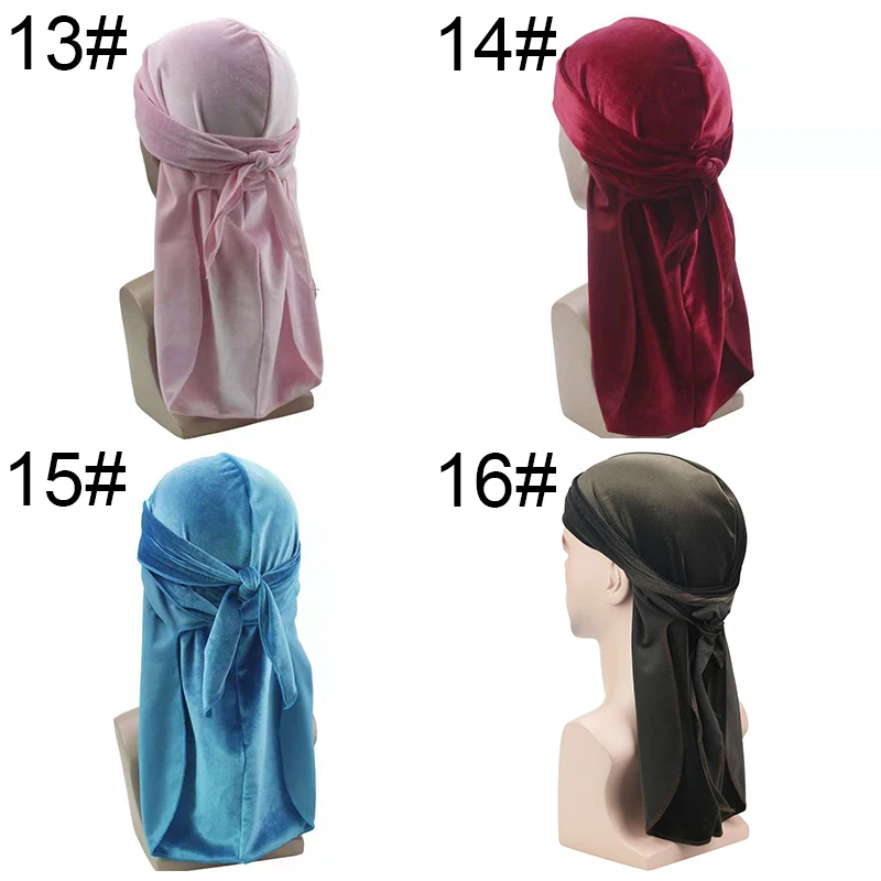 Мужская бархатная шапка-Бандана durag в стиле хип-хоп бархатные банданы Doo DU-RAG с