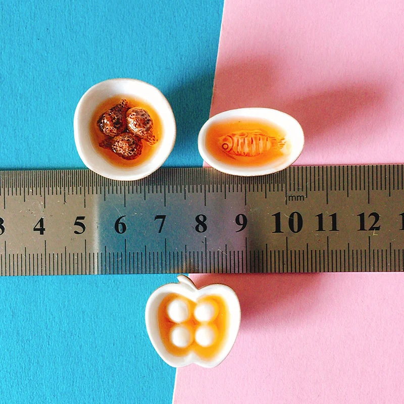 Рыба/мясо/фотосессия/кукольный домик/миниатюрная посуда/Милая/сказочная садовая