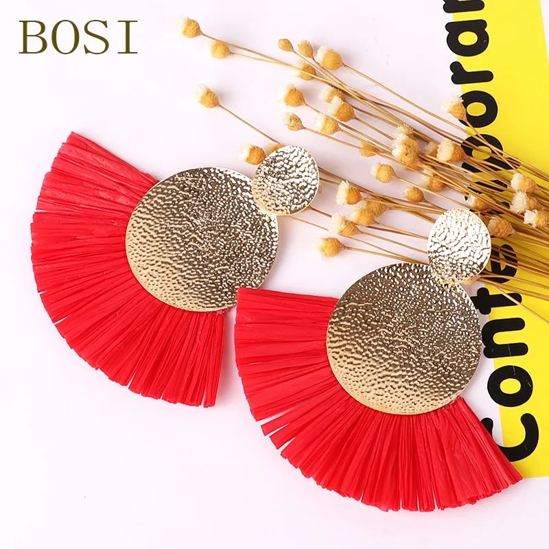 Женские серьги с кисточками Boho Drop большие богемные роскошные длинные висячие