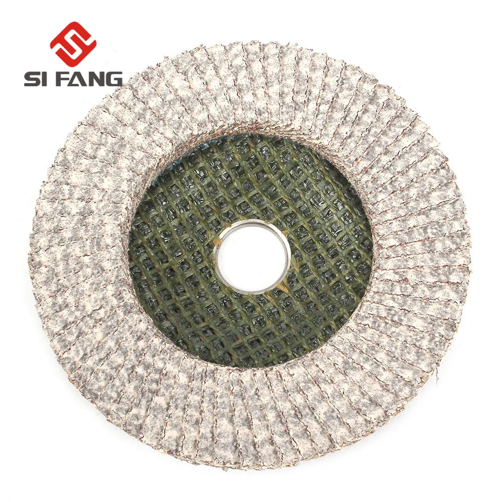 

SI FANG 10Pcs 4" x 5/8" Stearate Coated Flap Disc Angle Grinder Sanding Disc for Aluminum Copper Stainless Steel Type 27 Grit 80