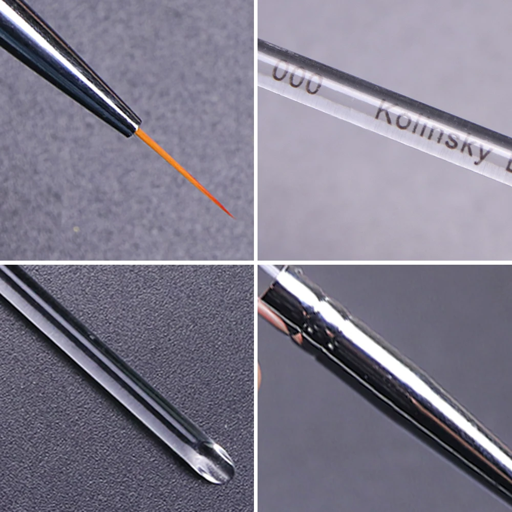 Набор кистей для нейл-арта 7/9/11/мм 3 шт. набор с кристаллами акриловая УФ-гелевая