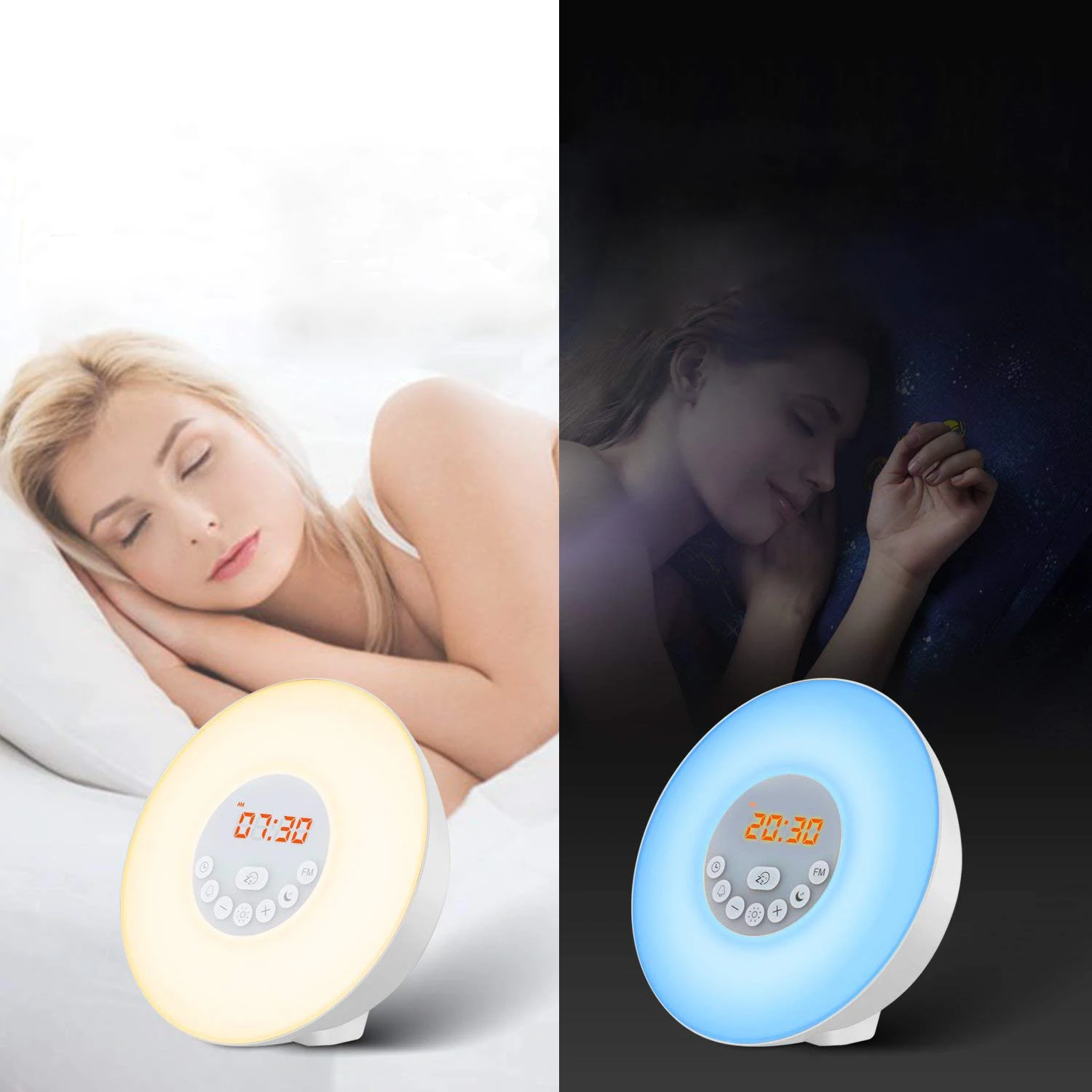 IG-Alarm Clock Wake Up светильник-Sunrise/Sunset Simulation настольная прикроватная лампа Защита глаз