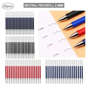 Gel Pen Refills 0.5mm Needle Tip Liquid Gel Pen Black Red Blue Ink Pack of 20 Gel Pen Refills 0.5mm Needle Tip Liquid Gel Pen Black Red Blue Ink Pack of 20
