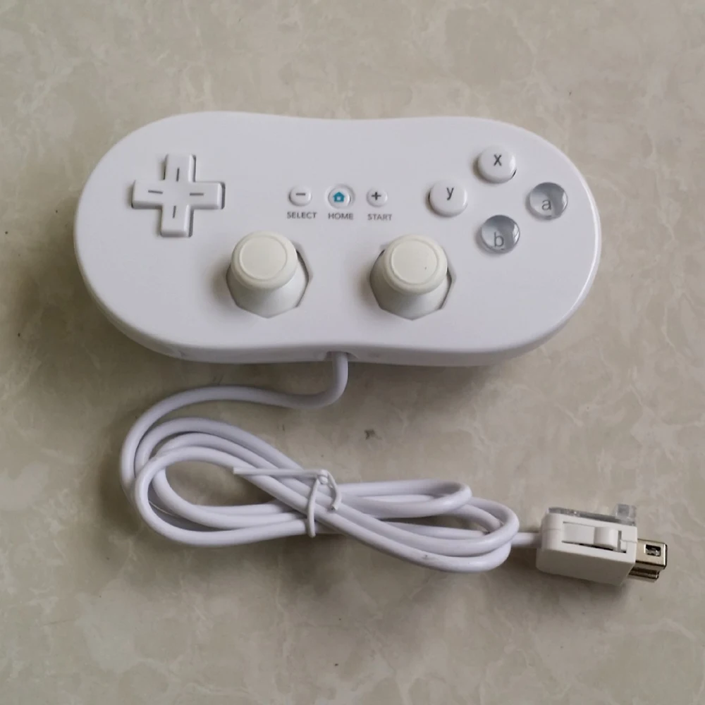 Белый проводной классический контроллер USB игровой джойстик геймпад с ручкой