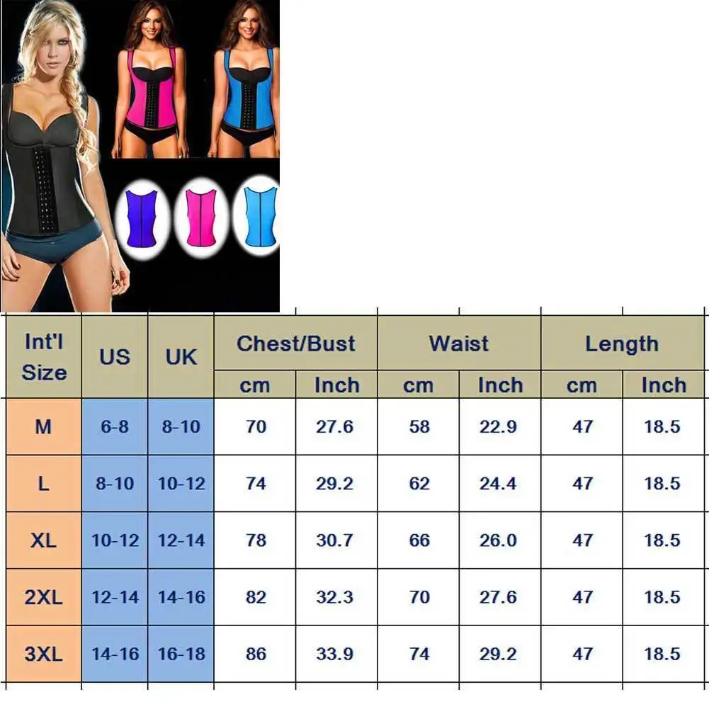 New Fashion Women Waist Trainer Corset For Weight Loss Neoprene Body Shaper Vest Sauna | Женская одежда