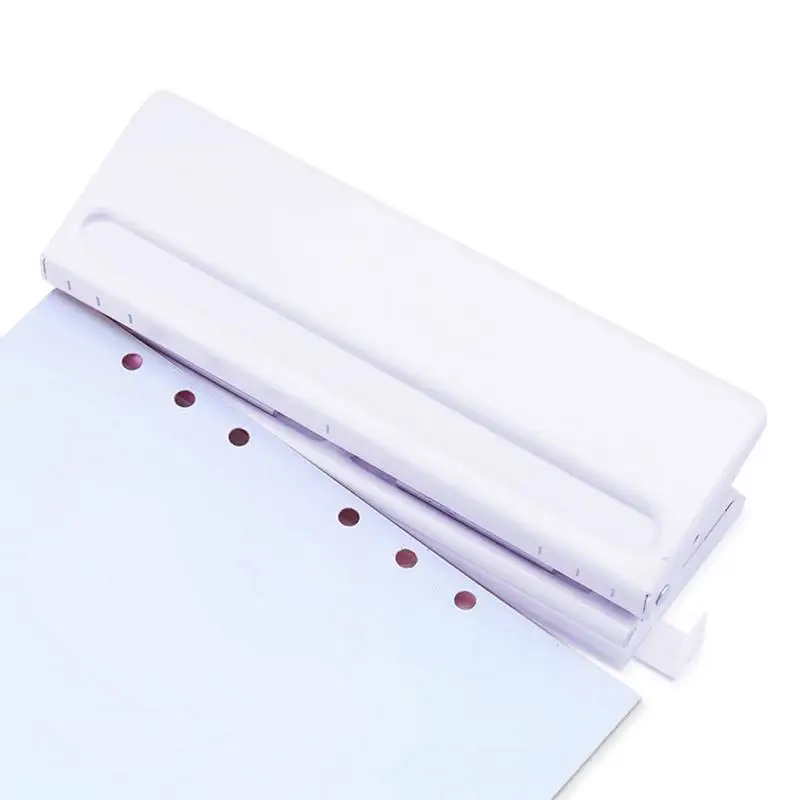 6 Hole Punch Loose-Leaf Standard Puncher Paper Adjustable Stapler Home Office Binding Supplies Student Stationery Equipment | Канцтовары