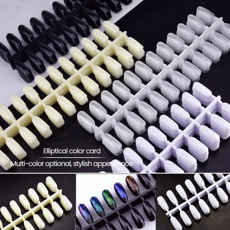 

240pcs/Set False Nail Tips Nature Clear Black Finger Full Card Nail Art Display Practice Acrylic UV Gel Polish Tool Manicure Too
