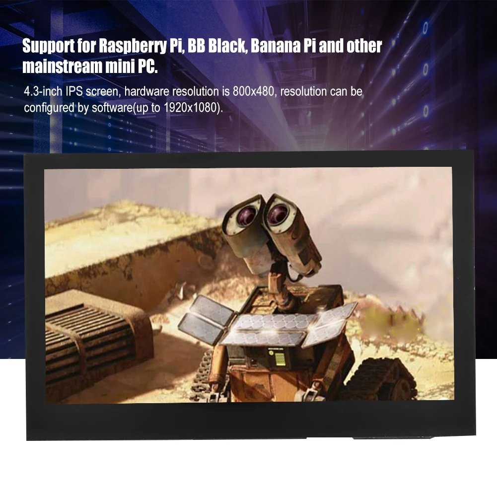 4 3 дюйма 800x480 ЖК-дисплей IPS сенсорный экран для 3B + 2B Raspberry Pi горячая распродажа |