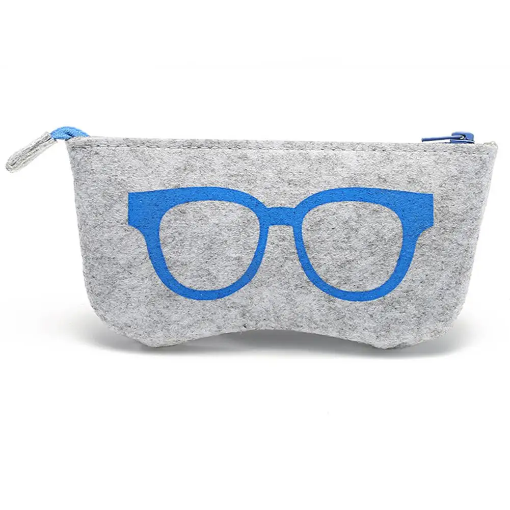 MISSKY Natural Felt Glasses Bag High-Grade Multi-Function Sunglasses Fashion Metal Zipper | Аксессуары для одежды