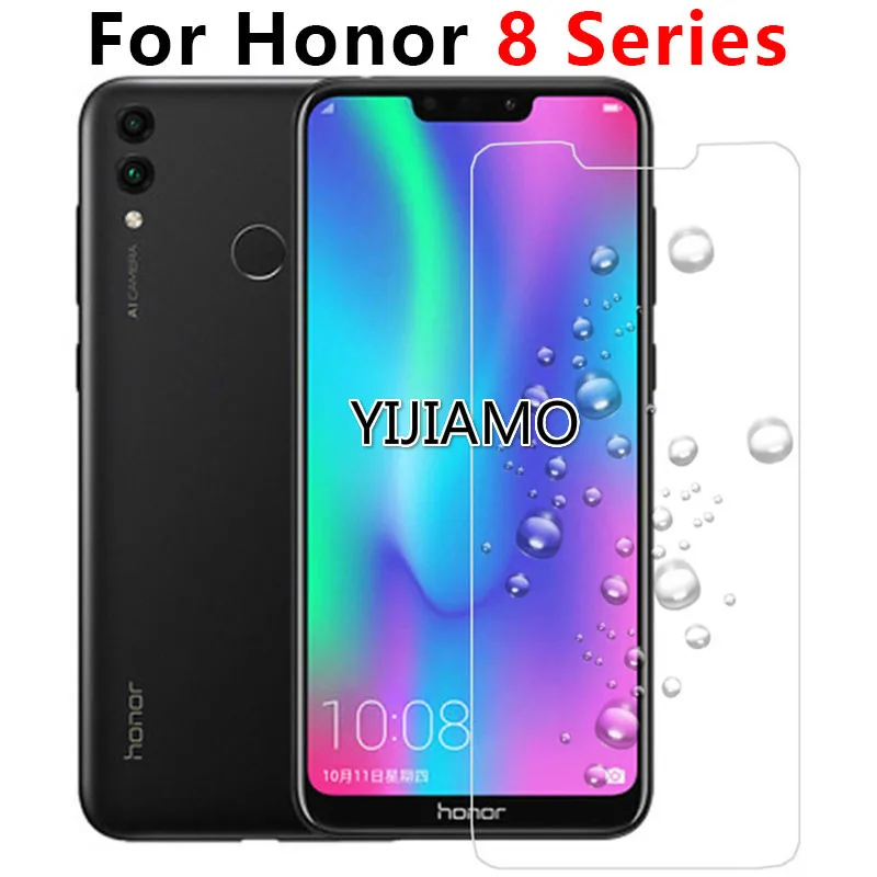 2 шт. Премиум 2.5D Защитная пленка для Honor 8c 8 Lite закаленное стекло Huawei 8x max экрана