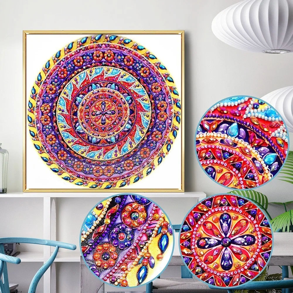 EverShine Diamond Embroidery Special Shape Mandala Picture Rhinestones Painting Cross Stitch Flowers Mosaic Kits | Дом и сад
