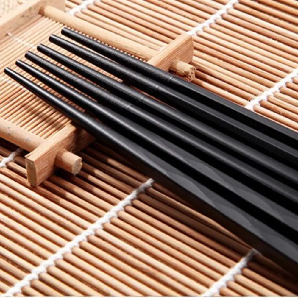 1 пара черных палочек для еды многоразовые китайские японские палочки волос