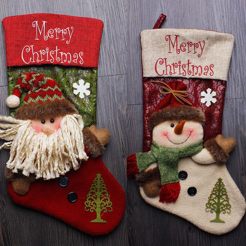 Высококачественные шерстяные рождественские чулки украшения для рождества