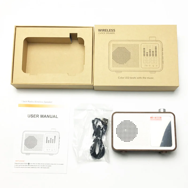 CLAITE MSK 102 3 в 1 перезаряжаемый bluetooth динамик радио Будильник поддержка AUX TF