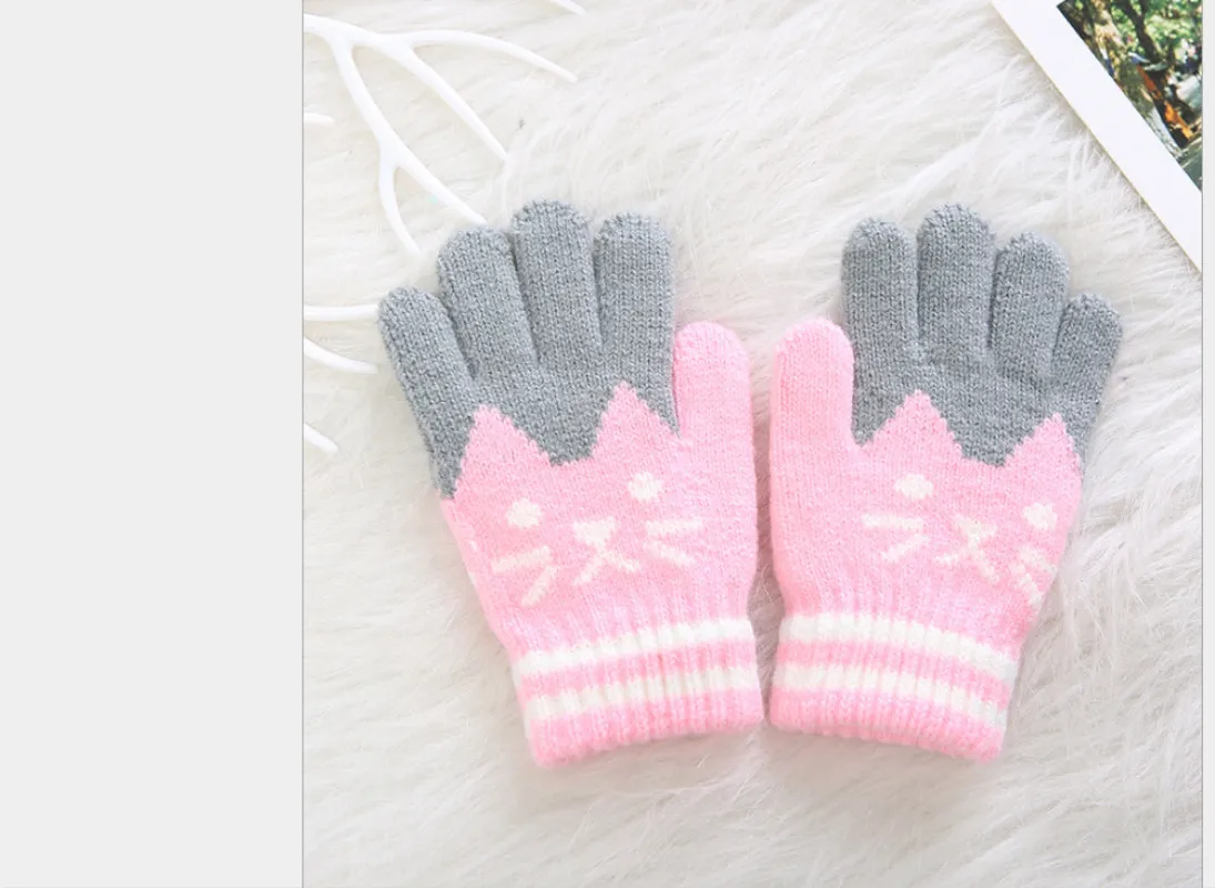 New Child Kids Baby Girls Boys Gloves Toddler Knitted Winter Warm Thick Magic Mittens | Мать и ребенок