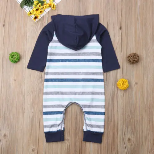 Emmababy/для маленьких мальчиков и девочек в полоску с длинными рукавами комбинезон