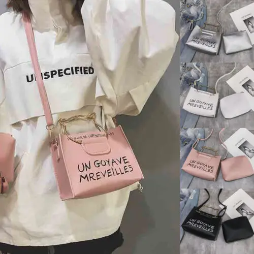 2019 женская прозрачная кожаная сумка через плечо мессенджер тоут ранец кошелек