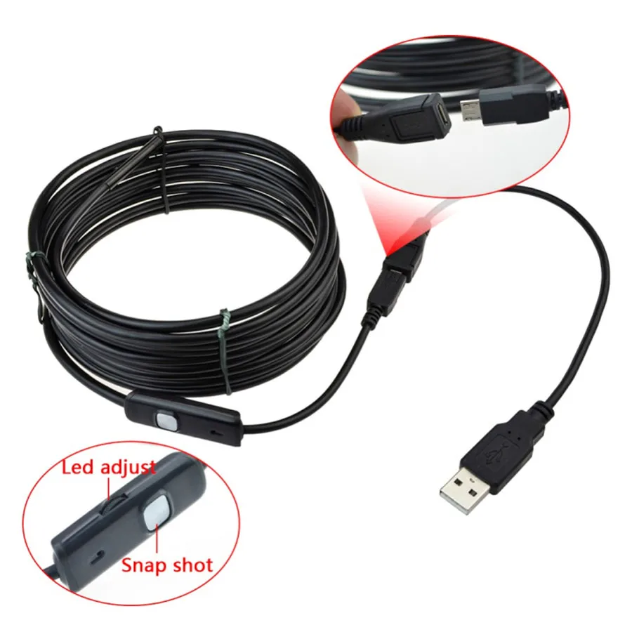 EastVita USB-эндоскоп для Android Камера 5 мм объектив USB эндоскопа Водонепроницаемый Borescope