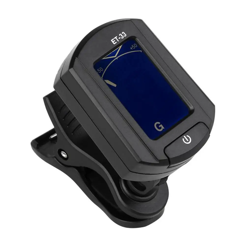 Ино гитарный тюнер миниобъектив для Электрогитары складной вращающийся зажим