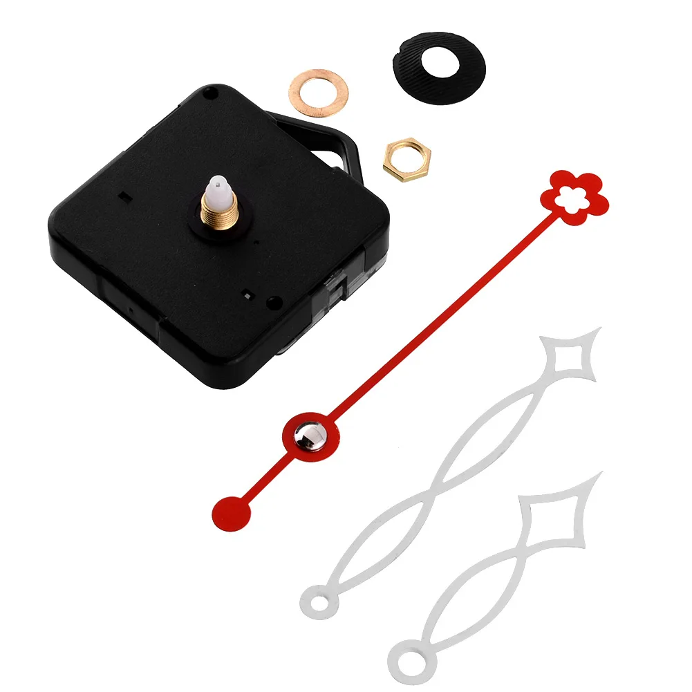 Хит продаж кварцевые часы часовой механизм белые красные стрелки запчасти для