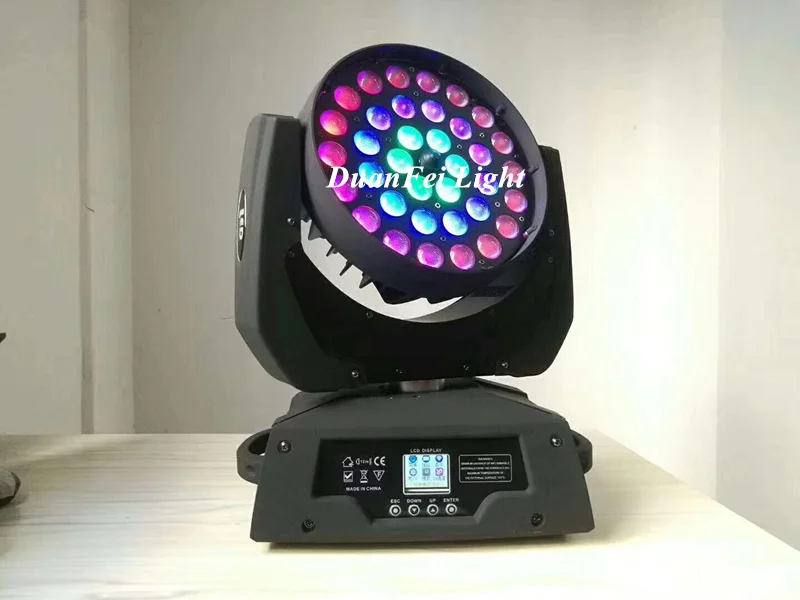 6 шт. DJ Zoom Moving Light LED RGBW Head 36x10W 4in1 Ring Wash Haed Zoom|Эффект освещения сцены| |