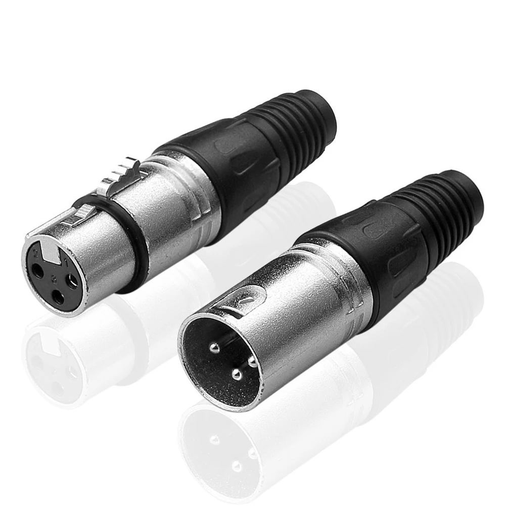 Штекер/гнездо XLR Jack 3 Pin микрофон аудио разъем (5 пар)|Электрические вилки| |