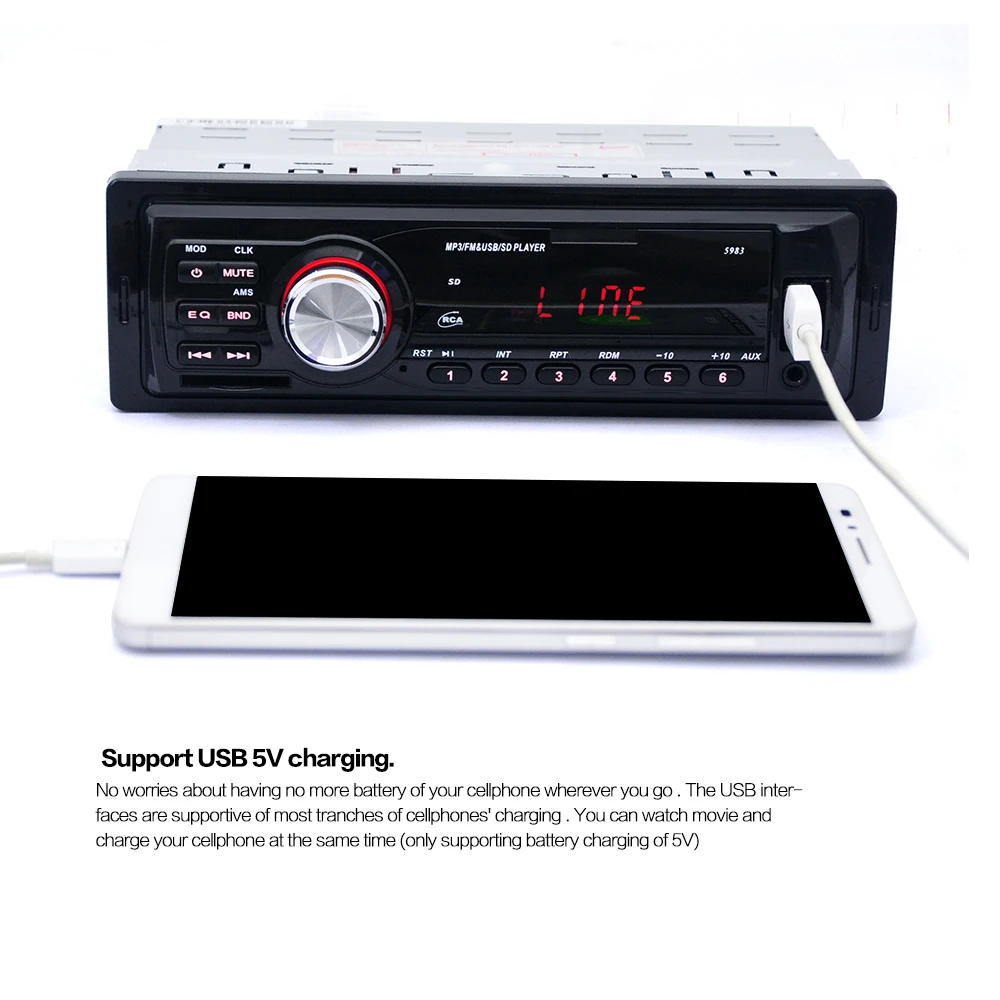 2019 горячая распродажа 1 Din автомобильный радиоприемник MP3 плеер USB AUX SD