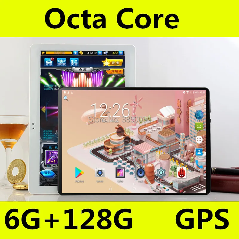 Новинка планшет на Android 8 0 10 дюймов Восьмиядерный 4G LTE с телефонным звонком 6 ГБ 128