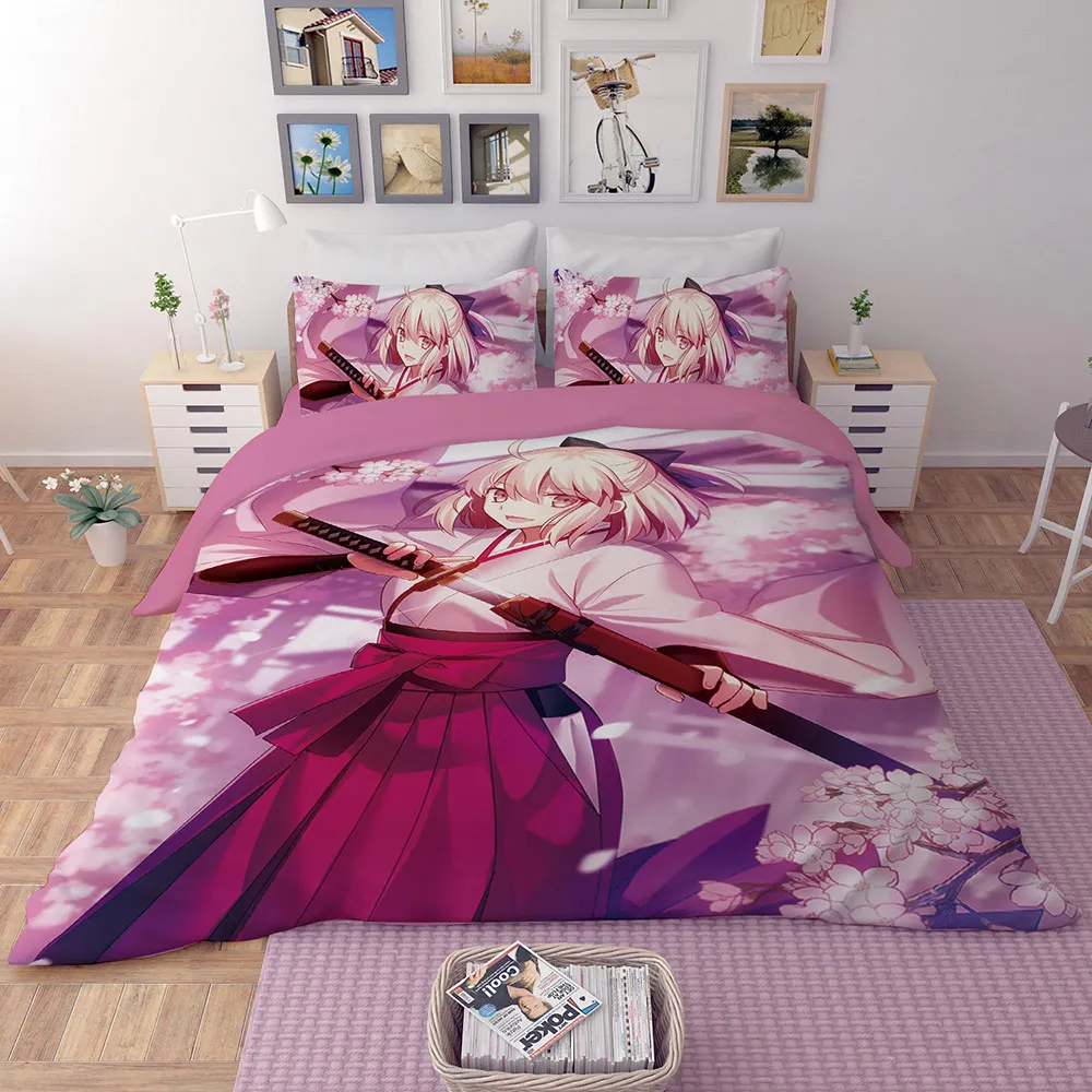 Японское постельное белье с аниме набор Fate Grand Order наволочками пододеяльников