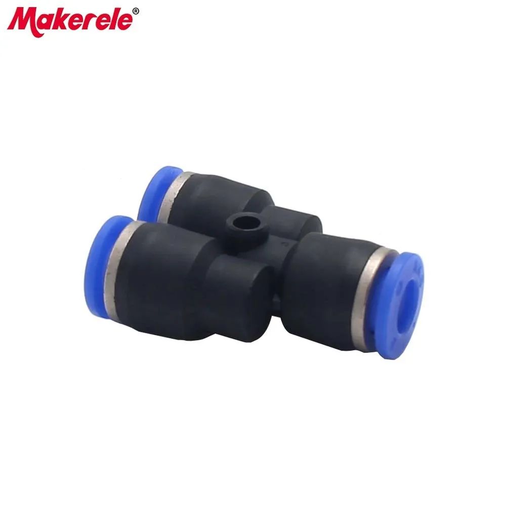 plastic air fittings 3 Way Y Type Pneumatic PY4/6/8/10/12mm pipe with lowest price High quality 1pcs Free shipping | Обустройство