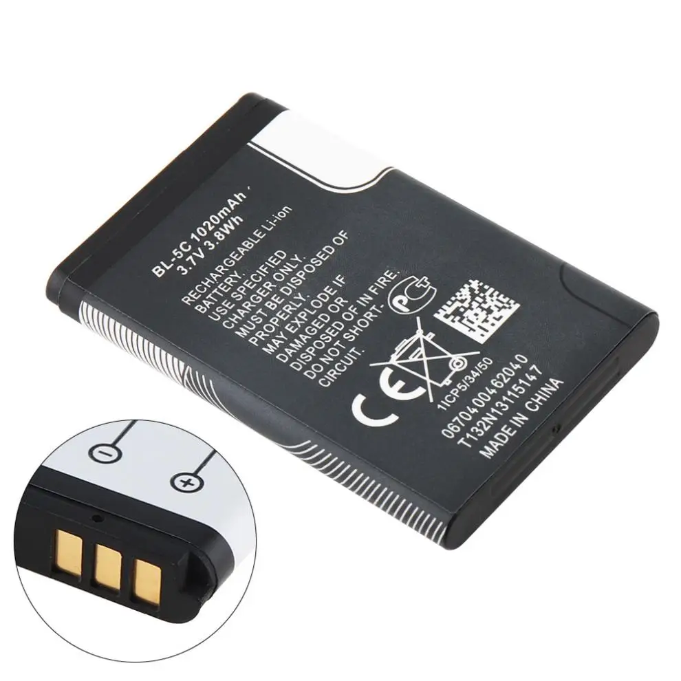 BL 5C 3 7 V 600mAh телефон Встроенный литий ионный сменный аккумулятор с