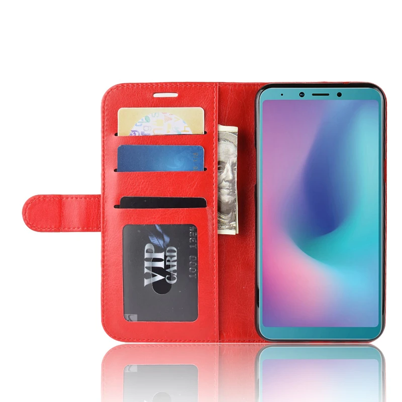 Alesser для samsung Galaxy A6s кожаный чехол флип натуральная кожа телефона с кармашком