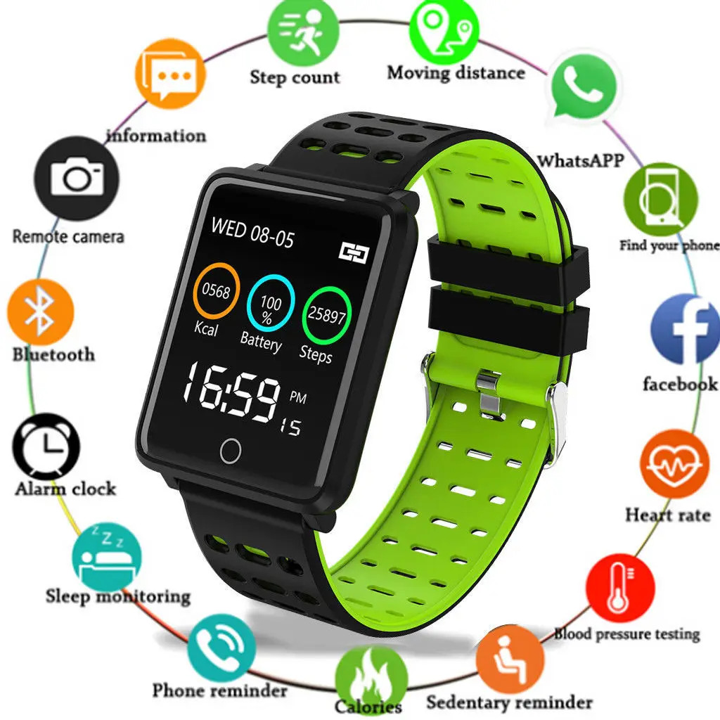 

F3 Digital Smartwatch New Intelligent Wristwatch Waterproof Sports Smart Watch Heart Reat Pedometer For iPhone Android Men Clock