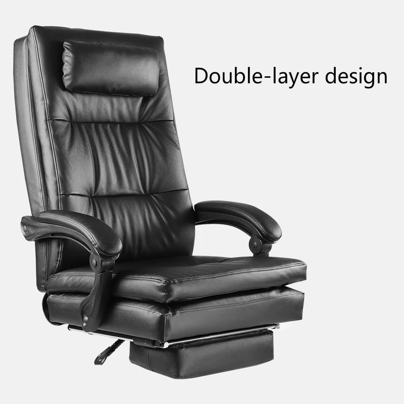Thicken Cushion Computer Chair Simple Style Office Stool Lifted Rotation Boss Study Room Seat with Footrest Swivel | Мебель